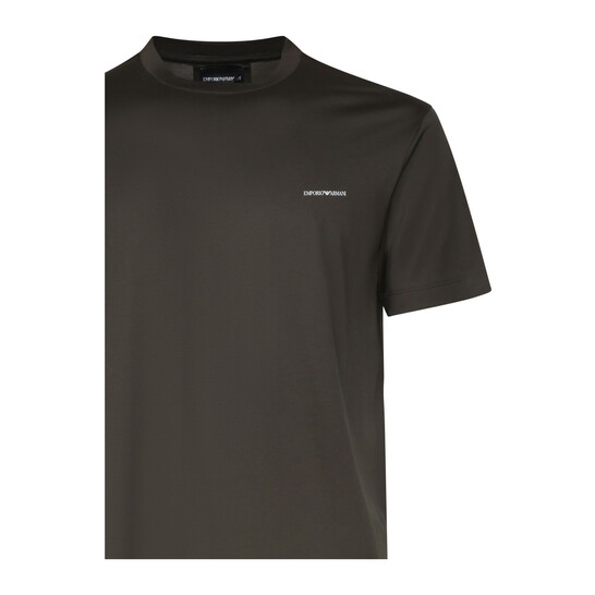 Emporio Armani Logo Print Lyocell-Blend T-Shirt, Size X