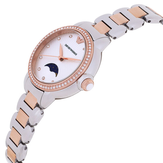 Emporio Armani Mia Moonphase Blue Dial Blue Leather Strap Watch for Women - AR11629 main image 0