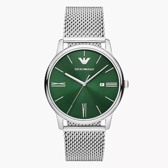 Emporio Armani Minimalist Quartz Green Dial Men's Watch AR11578
