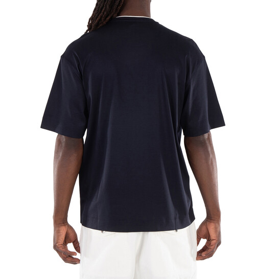 Emporio Armani Navy Logo Embroidered T-Shirt, Size Small