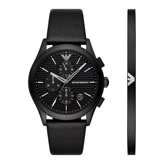 Emporio Armani Paolo Chronograph Quartz Black Dial Men's Watch