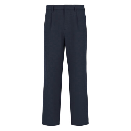 Emporio Armani Seersucker Pleated-Waist Chinos Pants, Brand