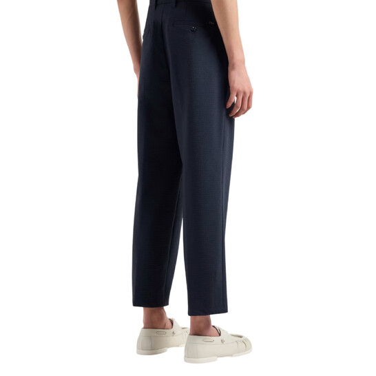 Emporio Armani Seersucker Pleated-Waist Chinos Pants, Brand