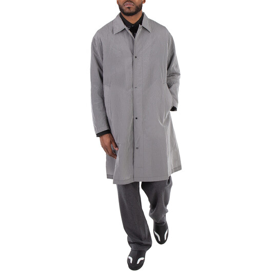 Emporio Armani Single-Breasted Textured Trench Coat, Brand