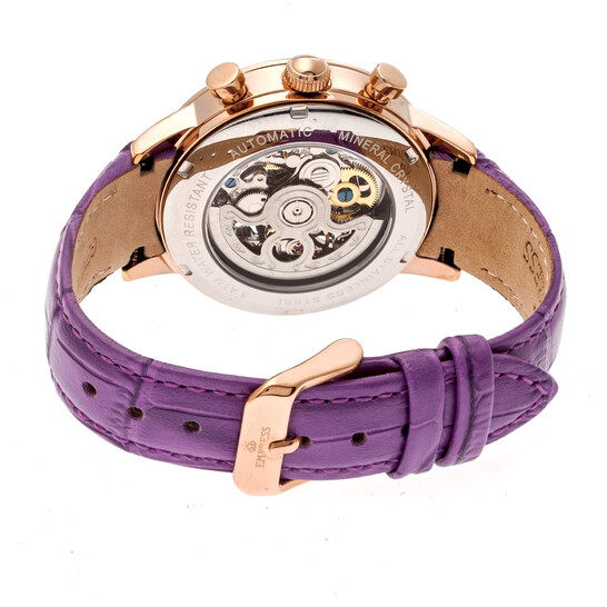 Empress Beatrice Automatic Crystal Purple Dial Ladies Watch EMPEM2006 - 546x546 Image #2