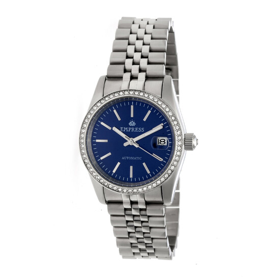 Empress Constance Automatic Crystal Blue Dial Ladies Watch  display picture 3