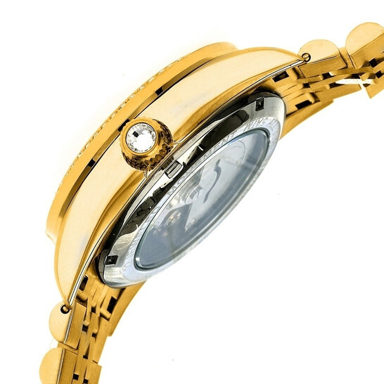 Empress Constance Gold-tone Brushed-Finish Sunray Automatic Ladies Watch EM1508 - 546x546 Image #3