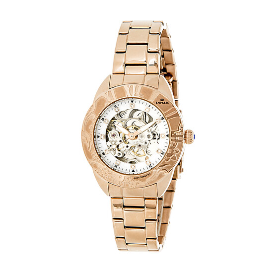 Empress Godiva Automatic White Dial Ladies Watch EMPEM1103 - 546x546