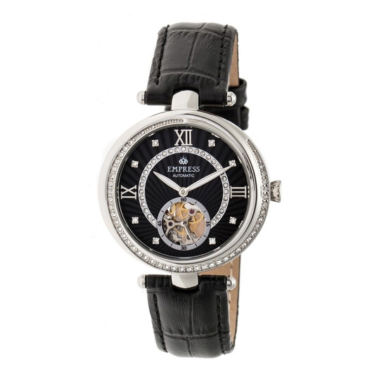 Empress Stella Automatic Crystal Black Dial Ladies Watch  display picture 1