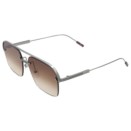 Zegna Ermenegildo Zegna Brown Gradient Navigator Men's Sunglasses