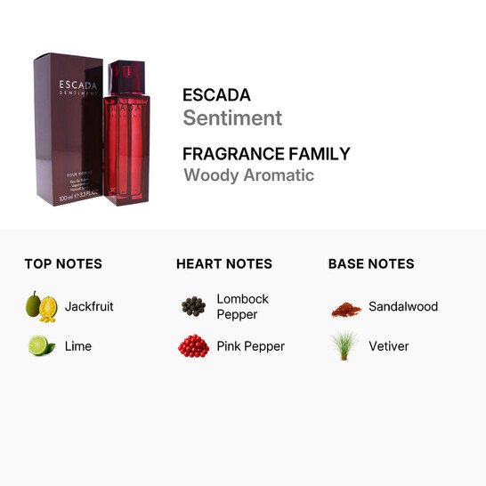Escada Sentiment by Escada for Men - 3.3 oz EDT Spray 730870263075