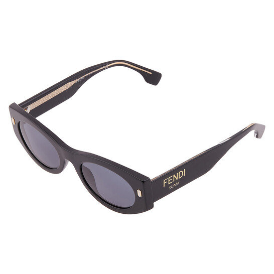 Fendi Blue Oval Ladies Sunglasses FE40125I 01V 52  display picture 1