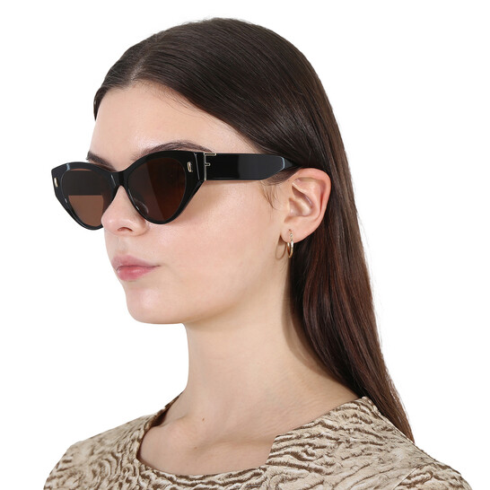 Fendi Brown Cat Eye Ladies Sunglasses FE40035I 01E 55