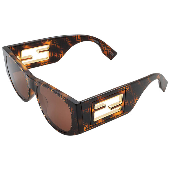 サングラス FENDI Woman Sunglasses Brown FE40109I 55e Fendi Brown Oval Ladies Sunglasses FE40109I 55E 54