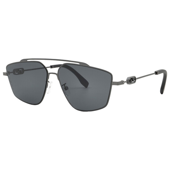 Fendi Dark Grey Navigator Men's Sunglasses FE40079U 12A 58
