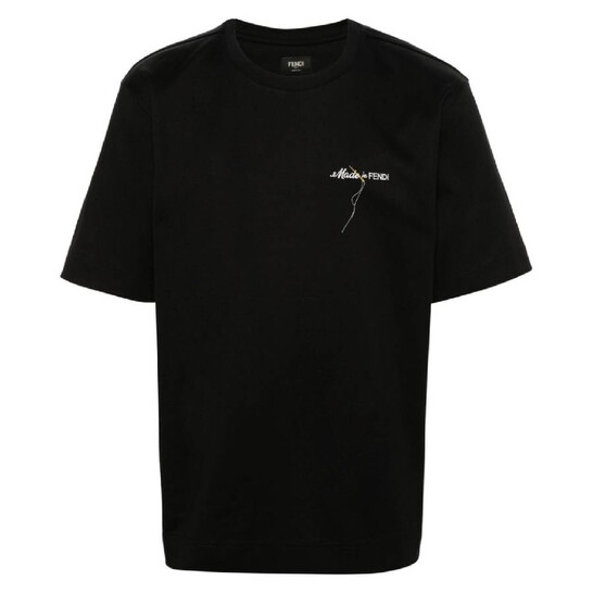 Fendi Embroidered Logo Crew Neck T-Shirt, Size X-Small