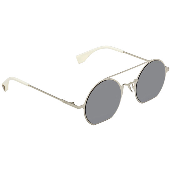 Fendi Eyeline Silver Mirror Round Ladies Sunglasses FF 0291  display picture 2