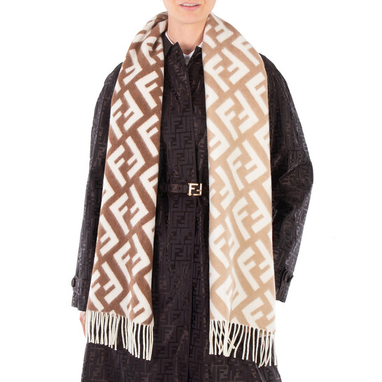 Fendi FF Fringe Edge Scarf FXT621-AQRQ-F0QD7 2004005445918