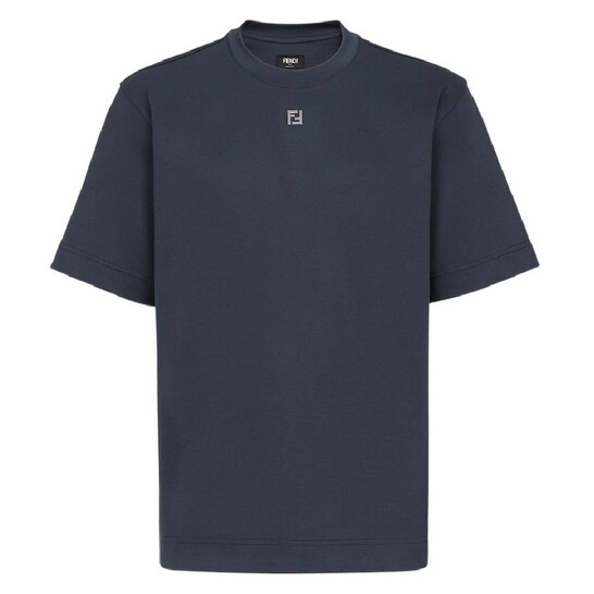 Fendi FF Metal Detail Cotton T-Shirt, Size Small FY0936-ARYY
