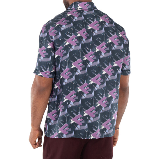 Fendi FF Motif Italian-Style Silk Shirt, Brand Size 40 (Neck Size 16") - 546x546 Image #3