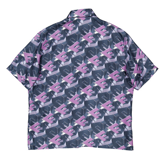 Fendi FF Motif Italian-Style Silk Shirt, Brand Size 40 (Neck Size