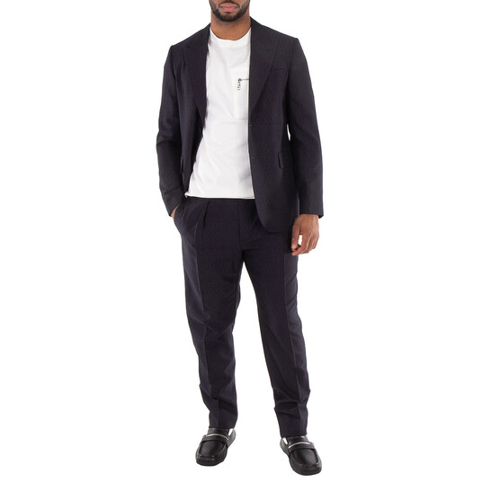 Fendi Ff Motif Long Sleeve Wool Jacket, Brand Size 50 (US Size 40) - 546x546 Image #4