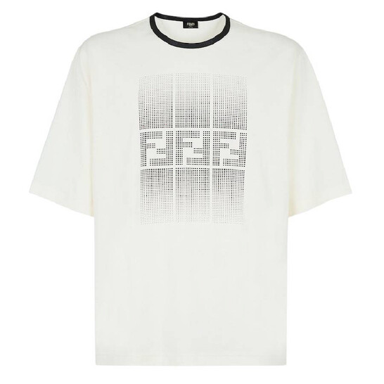 FENDI FF 2023 ホワイト Tシャツ S T-Shirt Cotton White | Fendi