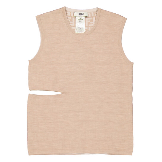 Fendi FF Motif Reversible Sleeveless Top, Brand Size 44 (US