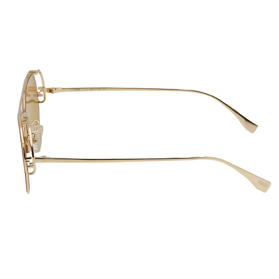 Fendi FE40039U 10L Geometric Sunglasses - Gold/Yellow Mirror Fendi Gold Mirror Geometric Ladies Sunglasses FE40039U 10L  main image 2