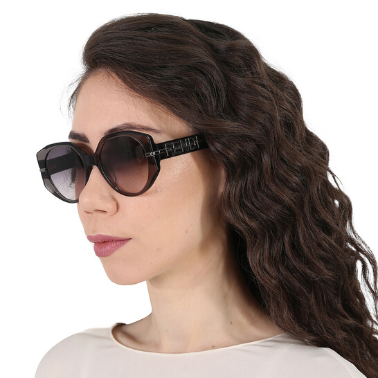Fendi FE40083U 20B Butterfly Sunglasses - Grey Fendi FE40083U 20B Sunglasses Shiny Grey Butterfly Frame main image 3