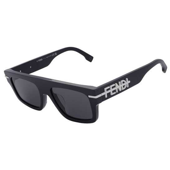 Fendi Grey Browline Unisex Sunglasses FE40091U 90A 54 192337180033