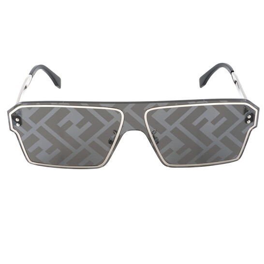 Fendi Grey Logo Shield Unisex Sunglasses FE40028U 16G 00