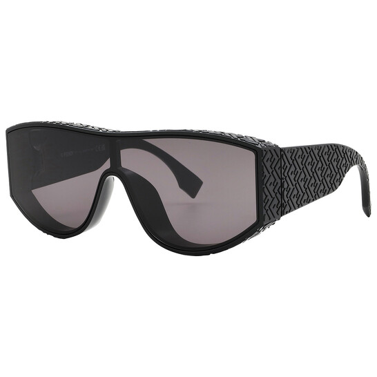 Authentic Fendi shield Type Sunglasses Gray & Black , Rose Lenses UV protection Fendi Grey Mirror Shield Unisex Sunglasses FE40128I 01A 138  main image 3