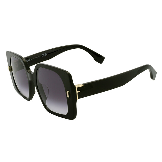 Iconic Fendi FE40036U 55F 53 Women Sunglasses Monogram overall square oversized Brown Gradient Square Ladies Sunglasses FE40036U 55F 53 – On  main image 3