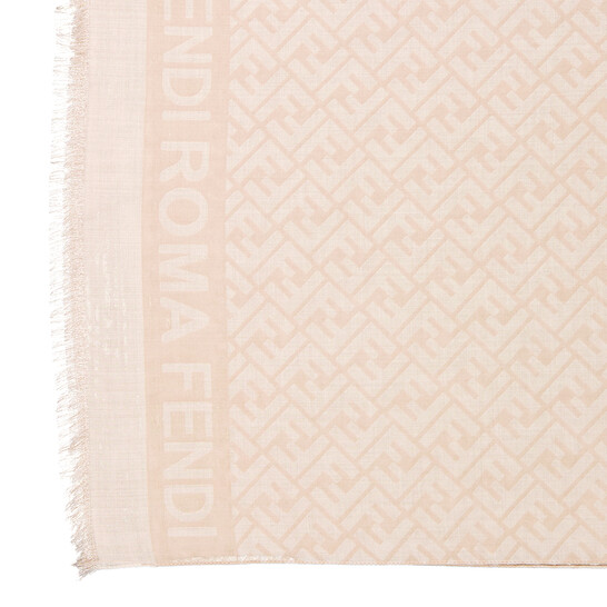 Fendi Jacquard FF Logo Fringed Scarf FXT185-AOIV-F0NH8