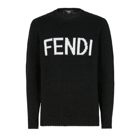 Fendi Long Sleeves Wool Sweater, Brand Size 46 (US Size 36