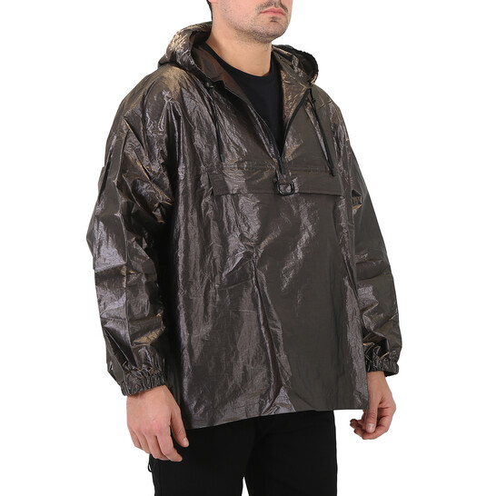 【関税&送料込】Fendi Giacca A Vento Con Cappuccio Fendi Men's Grey Pull-out Hood Oversized Wind Breaker Jacket