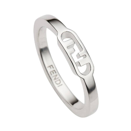 アクセサリー PARANOID / PD SYMBOL RING Fendi O'Lock Palladium Ring, Size Large 7AJ796-B08-F0TH0