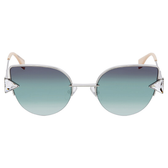 Fendi Rainbow Mauve, Green and Transparent Gradient Cat Eye