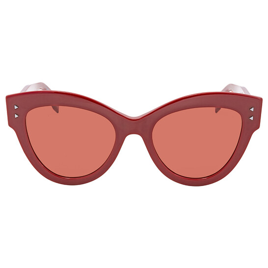 Fendi Red Cat-Eye Sunglasses Fendi 54mm O main image 2