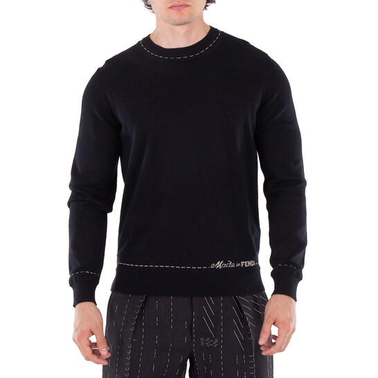 Fendi Regular-Fit Crew Neck Sweater, Brand Size 50 (US Size 40