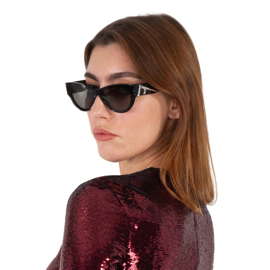 Fendi Smoke Cat Eye Ladies Sunglasses FE40135I 01A 135
