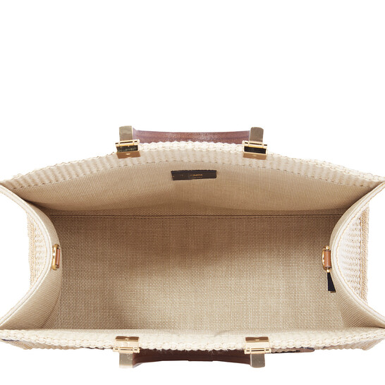 Fendi Sunshine Medium Shopper In Natural Straw