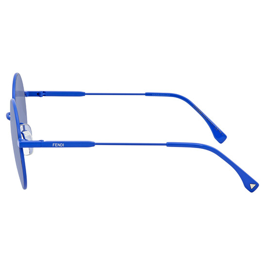 Fendi Waves Blue Gradient Round Ladies Sunglasses Fendi Metal Sunglasses Blue Gradient Round Lenses main image 4
