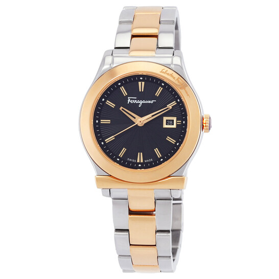 Ferragamo 1898 Black Dial Ladies Two-Tone Watch F63SBQ9509  display picture 2