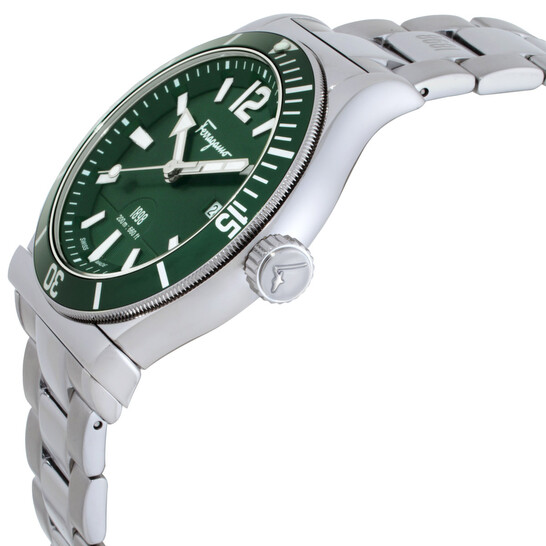 Ferragamo 1898 Quartz Green Dial Men's Watch SFFN00521