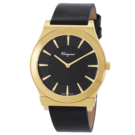 特別価格！Salvatore Ferragamo Black 40 mm 1898 Watch Ferragamo 1898 Quartz Dual Time 40mm (F62LDT5213S009)