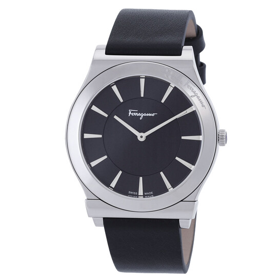 Ferragamo 1898 Slim Quartz Black Dial Men's Watch SFPE00519