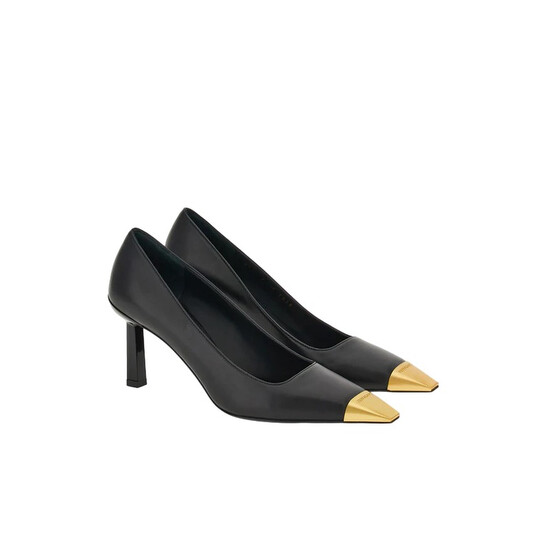 Ferragamo Amber 70 Leather Pumps, Size 5 01G014 763829