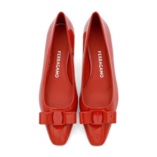 Ferragamo Barabou Patent Leather Ballet Flats, Size 5.5